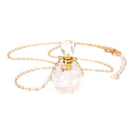 Perfume Bottle Crystal Pendant Necklace
