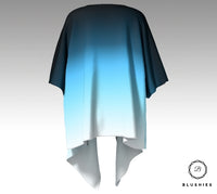 Dark Blue Ombre Kimono Jacket