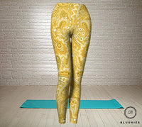 Yellow Printed Bandana Legging