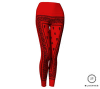 Bandana Bordered Style Red And Black Legging