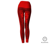 Bandana Bordered Style Red And Black Legging