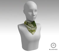 Green Nature Printed Scarf for Women