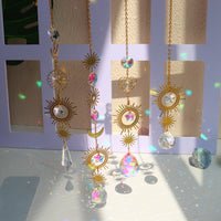 Moon Star Sun Garden Crystal Ornaments Window Decoration