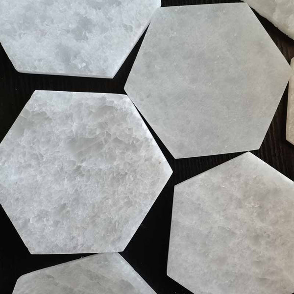 Large Hexagon Selenite Charging Plate
